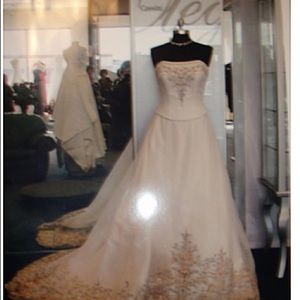 OLEG CASSINI 2-PC WEDDING GOWN (CV008) IVORY SZ 12